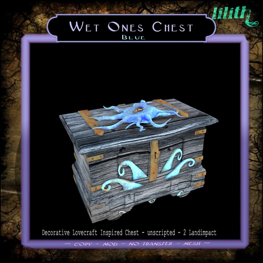 LD Wet Ones Chest Blue - Decorative & Lovecraft / Cthulhu Inspired