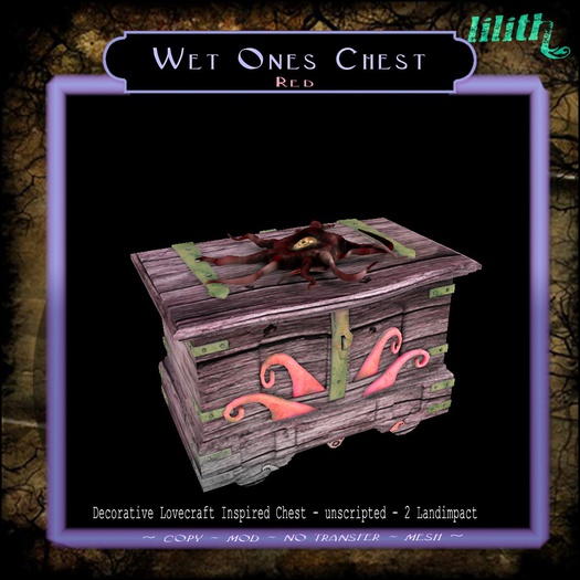 LD Old Wet Ones Chest Red - Decorative & Lovecraft / Cthulhu Inspired