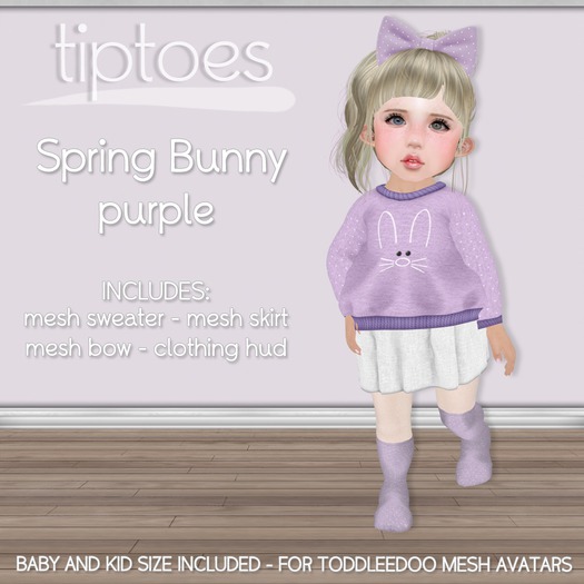 . tiptoes - Spring Bunny - Purple