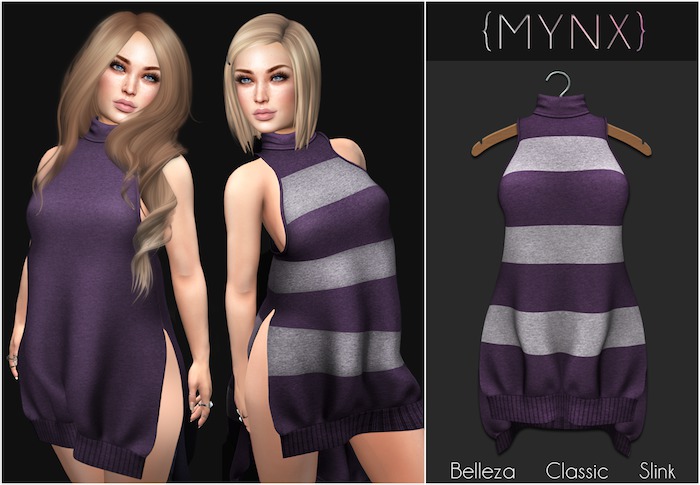 {MYNX} Side Split Dress - Purple