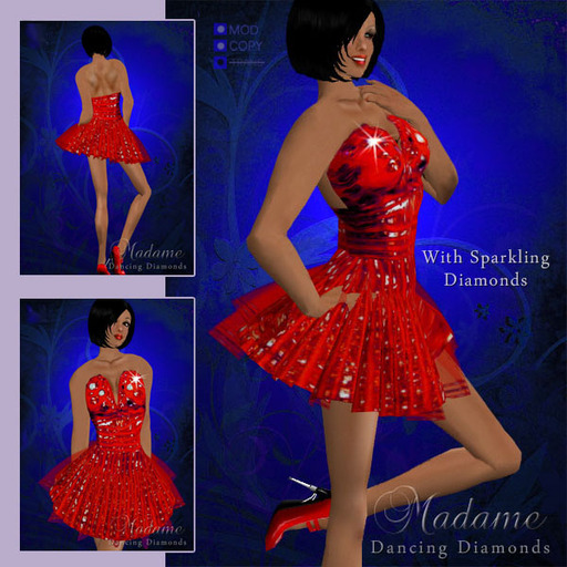 Madame Haute Couture - Dancing Diamonds, short red