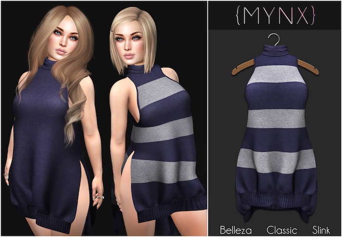 {MYNX} Side Split Dress - Navy