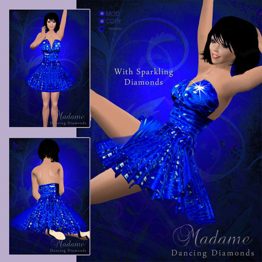 Madame Haute Couture - Dancing Diamonds, short blue