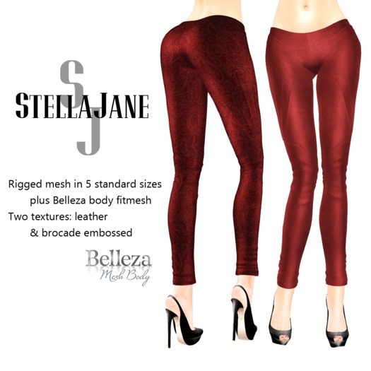 Stella Jane Leather Leggings - Black