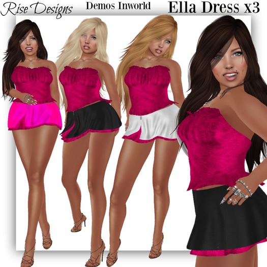 Ella x3 Dress Pack RASPBERRY