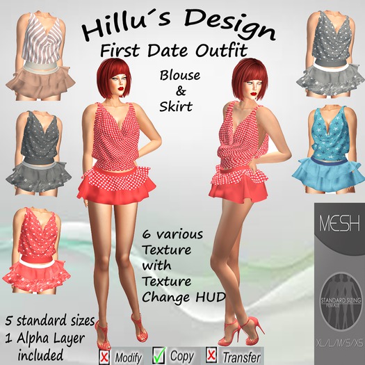 First Date Outfit with Heels with Texture Change HUD