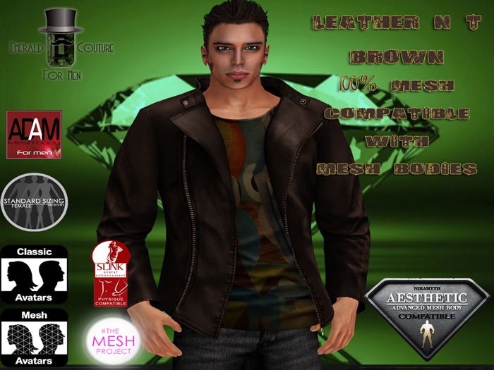 EC Leather N T Jacket Brown