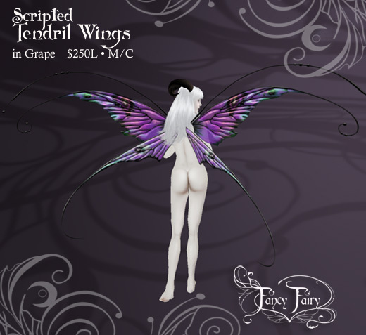Tendril Wings in grape, Scripted! from Fancy Fairy