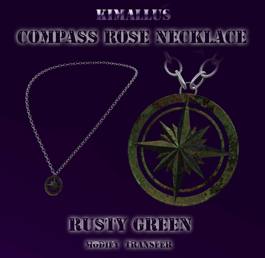 *KJ* Compass Rose necklace green