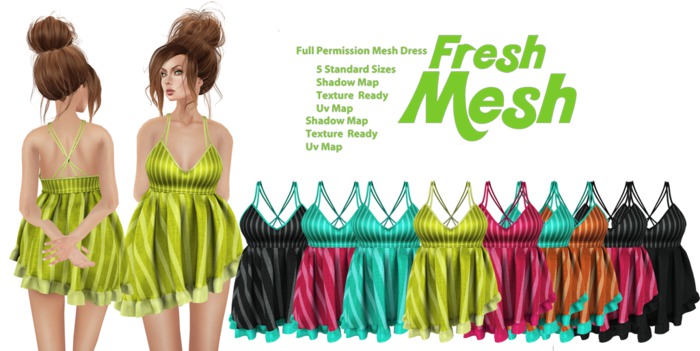 Fresh Mesh-Full Permission mesh Dress 50 2016