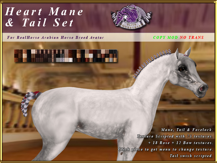 *E* RealHorse Heart Mane & Tail Set [BOXED] RHCB
