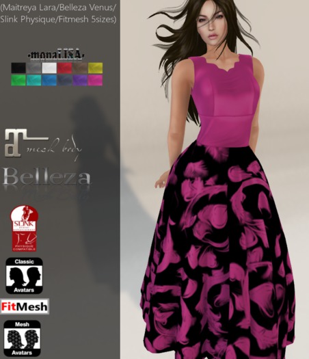 -mL- Katariina Dress (Maitreya/Venus/Physique/Fitmesh) - HUD