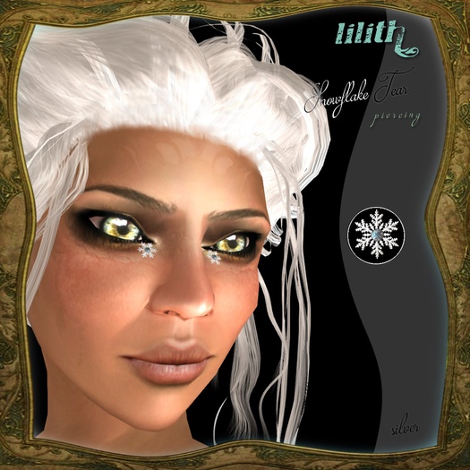 LD -  Snowflake Tear Piercing - Silver