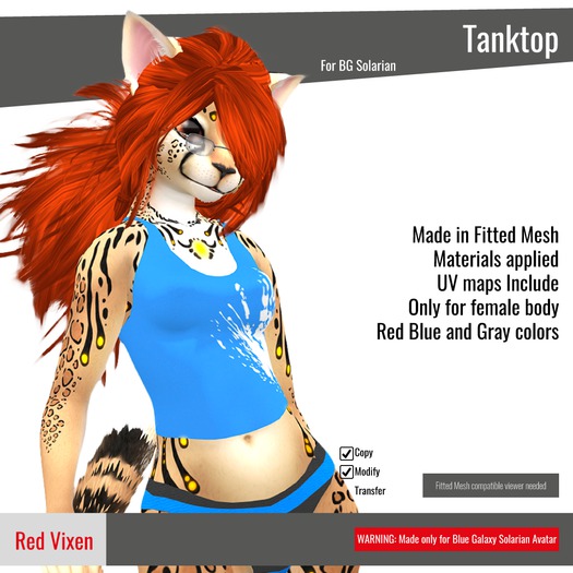 Red Vixen - Tanktop For Solarian