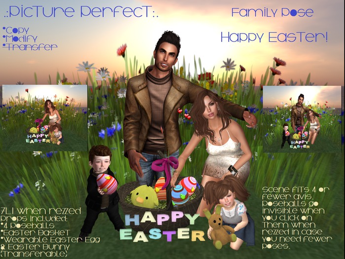 .:Picture Perfect:. Family Pose - Happy Easter! (boxed)