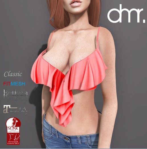 [DR] Mini Top lace Red BCa::Mesh::