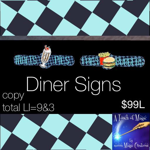 Diner signs (bag)