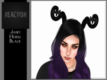 .REACTION. Janey's Horns BLACK