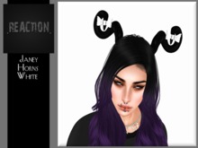.REACTION. Janey's Horns WHITE