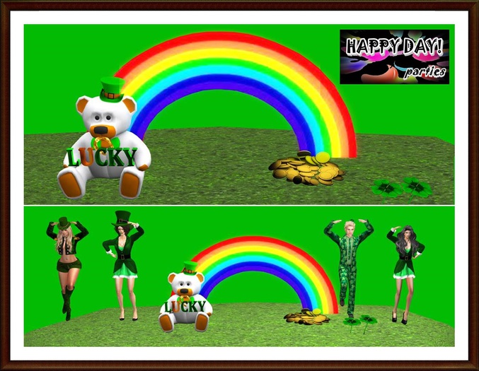 St. Patrick's Day - Teddy bear Rainbow Dances