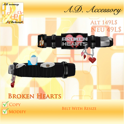 Belt Brocken Hearts