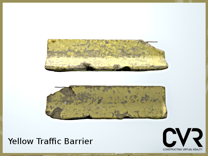 Yellow traffic barrier
