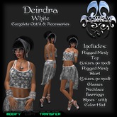 [FPI] Deirdra White - Complete Skirt Outfit with Jewelry, shoes and Glasses