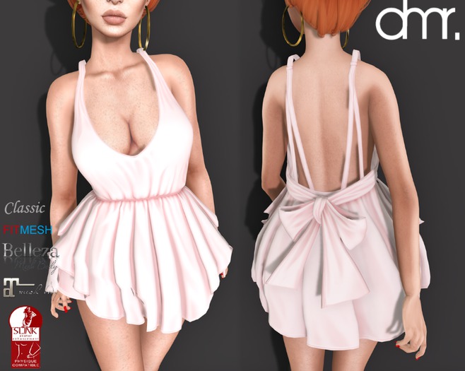[DR]Mini Dress Pink Ligth Cut Ct ::Mesh::