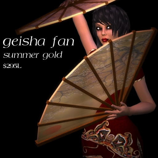 Ilse's Geisha Fan - Summer Gold