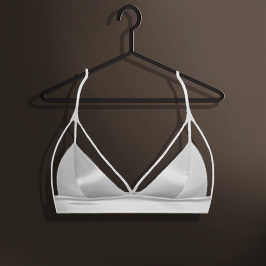 Naive. Omega Applier - Viviane Satin Strappy Bra - White