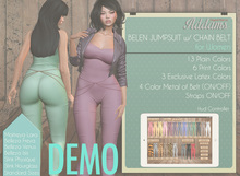 Addams - Belen Mesh JumpSuit & Mesh Belt - Maytreya Lara, Belleza (all), Slink Hourglass Physique - free DEMO