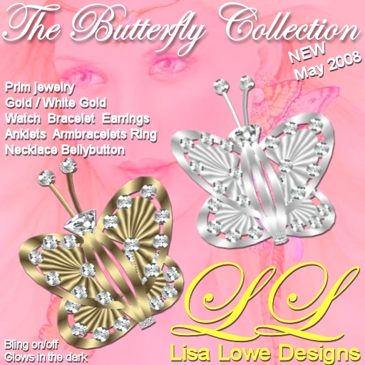 *LL-Designs The Butterfly Coll. WHITE GOLD* COMPLETE SET! (SLX)