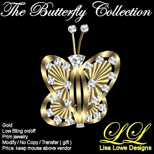 *LL-Designs Bellybutton Butterfly Gold/Diamonds V1.0 *(SLX)