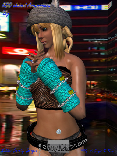 ☾MD☽ Chained Armwarmer sky w/bling