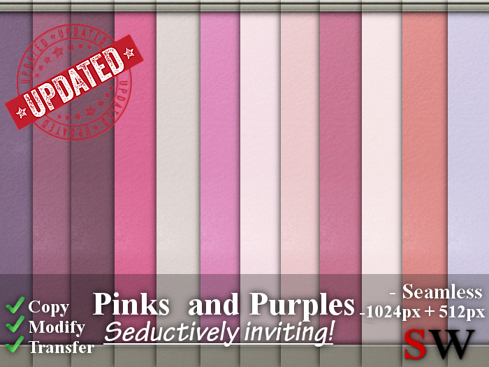 -SW- Pinks n Purples Texture Pack -512-