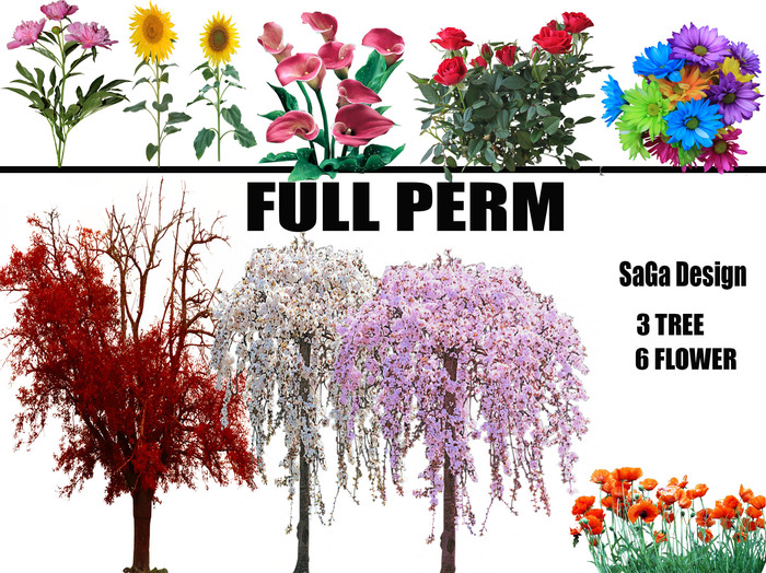 SaGa Design FULL PERM 3 Tree 6 Flower