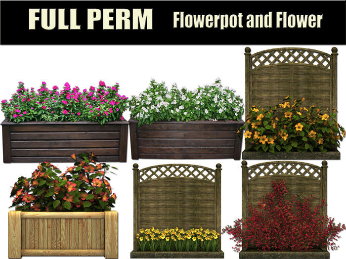 SaGa Design FULL PERM Flowerpot and Flower