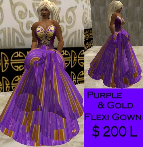 Gold & Purple Gown Boxed