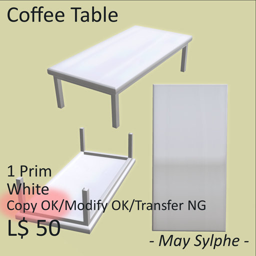 - May Sylphe - Coffee Table White