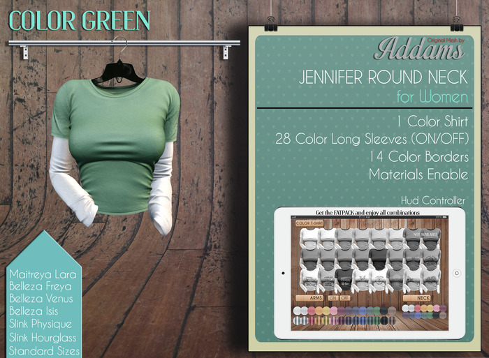 Addams // Jennifer Round Neck // Green