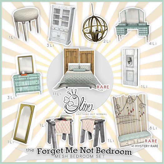 .Olive. the Forget me Not Bedroom - Door Bed RARE