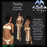 [FPI] Aislin Cream - Lovely Silks Outfit with separate silk pieces, Arm & Ankle Bands and Necklace