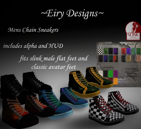 ~ED~ Mens Chain Sneakers