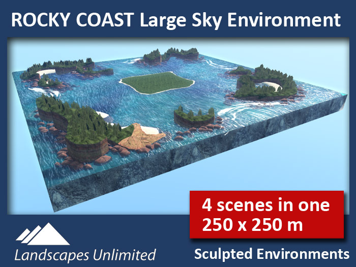 ROCKY COAST Large Skybox Environment 5.2