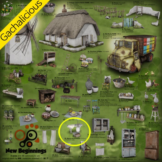 33 - 8f8 - New Beginnings - Bench & Footstool Bag