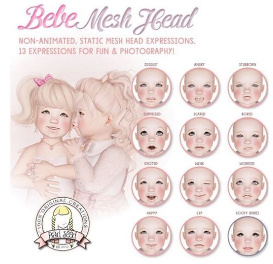 Bad Seed Static Mesh Heads - Cry