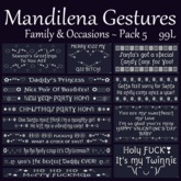 Mandilena Gestures - Occasions/Family - Pack 5