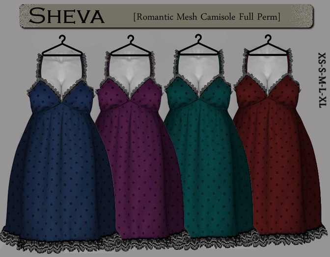 ***Sheva***Romantic Mesh Camisole Full Perm