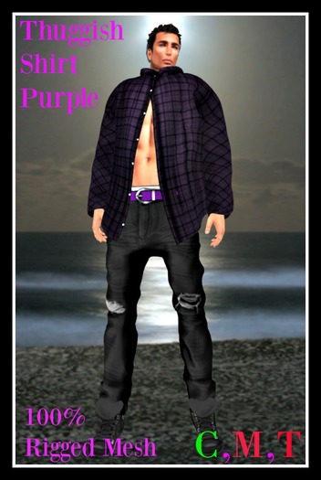 (LL) Thuggish Shirt Purple  Boxed