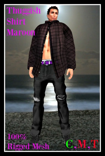 (LL) Thuggish Shirt Maroon Boxed